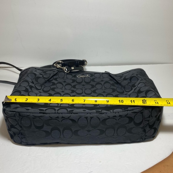 Coach Signature Gallery East West Black  Tote Handbag Purpose - Picture 11 of 16